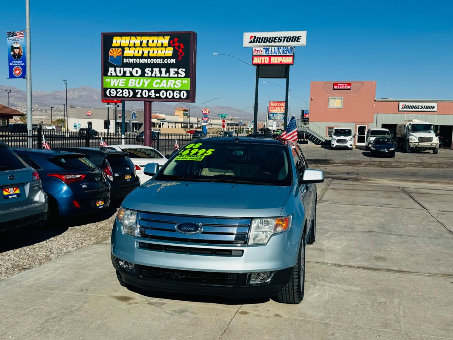 2008 Blue /tan Ford Edge , located at 2190 Hwy 95, Bullhead City, AZ, 86442, (928) 704-0060, 0.000000, 0.000000 - 2008 ford edge limited. leather moonroof. 20 in wheels. only $6995. we finance. runs great cold a/c bluetooth. etc. - Photo#6